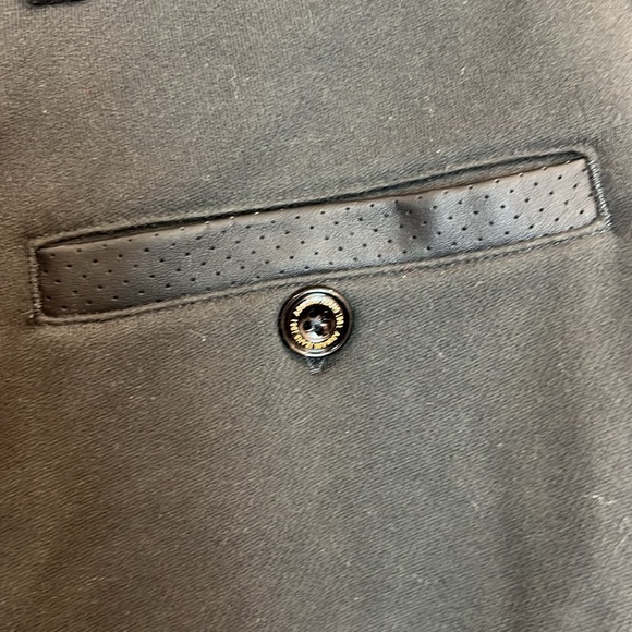 ARMANI JEANS MEN'S LEATHER LOGO CLASSIC FIT JOGGERS BLACK size L - Picture 6 of 6